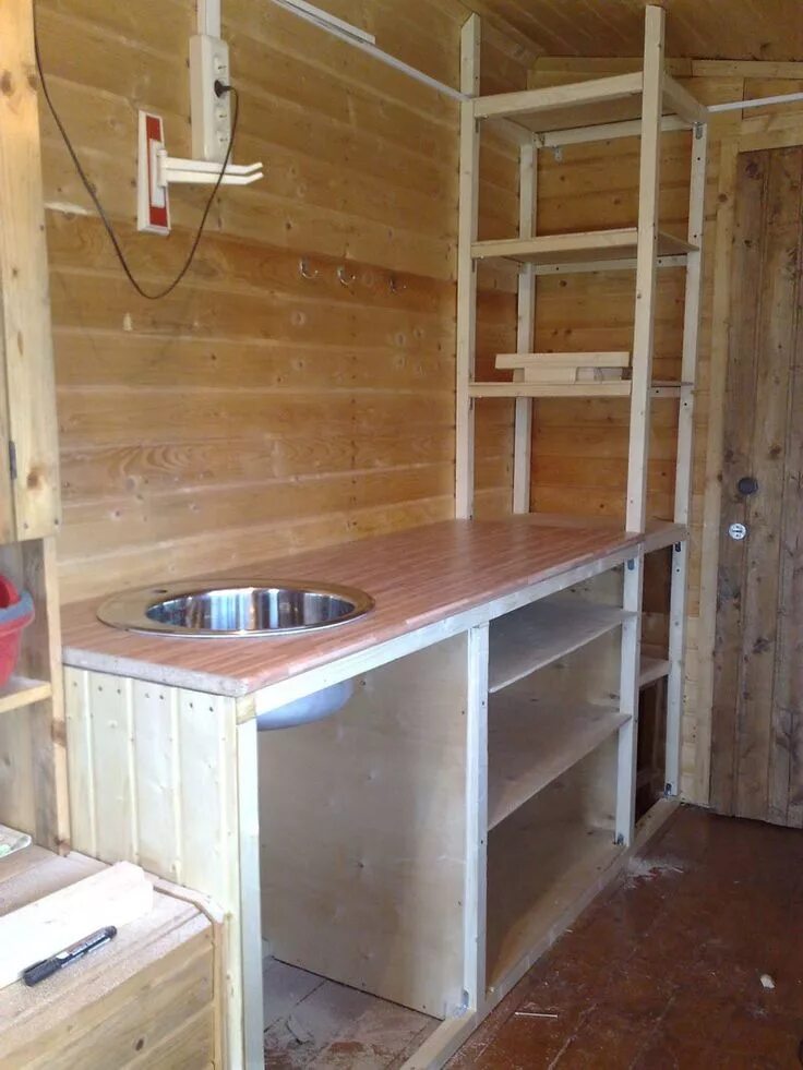 Кухонный гарнитур на дачу своими руками Кухонный гарнитур своими руками из досок Кухонный уголок, Идеи для дома, Дом