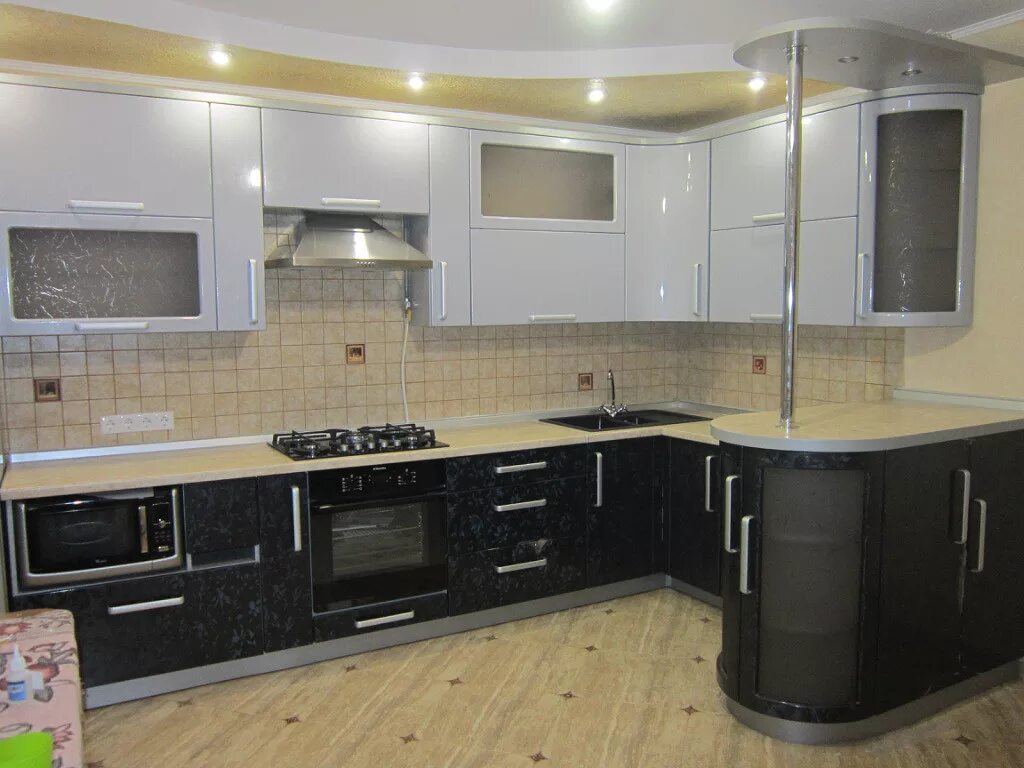 Кухонный гарнитур омск цены фото Заказать кухню с фасадом ПВХ № 005 в Лесной, Лотошино, Малаховка