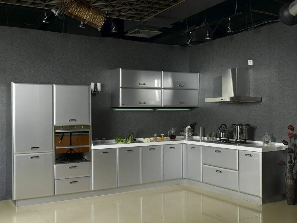 Кухонный гарнитур остров фото stainless steel kitchen cabinets decorating your home decoration with good vinta