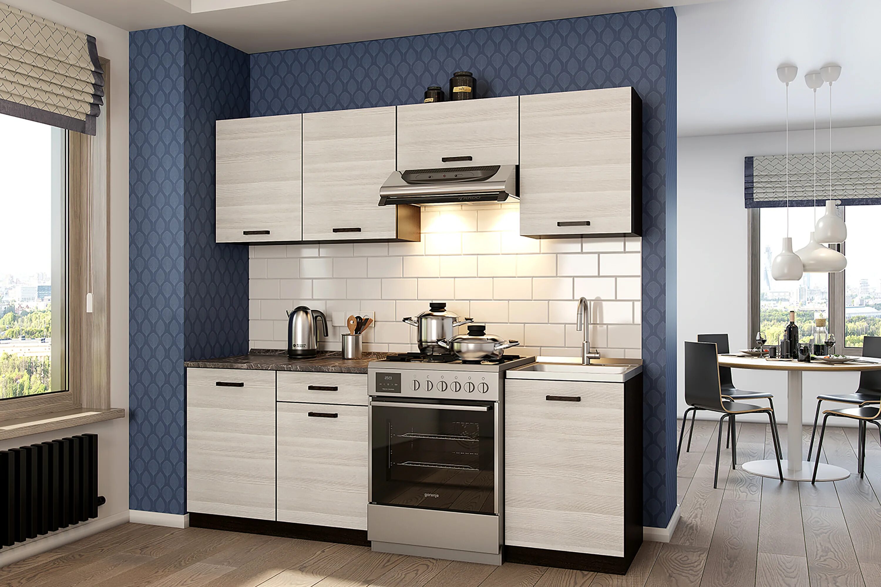 Кухонный гарнитур отзывы фото Готовая кухня Мальва 2,1 Сосна лоредо" купить в интернет-магазине - 654 руб.