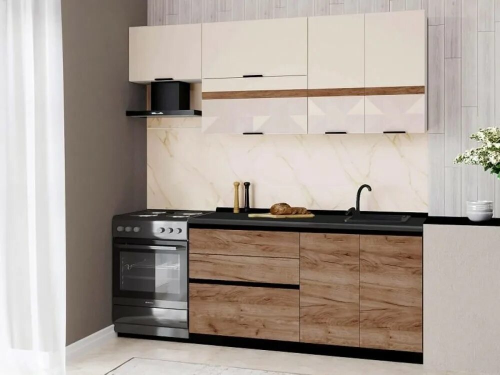 Кухонный гарнитур отзывы фото Кухонный гарнитур Дакота 22 (ширина 220 см) купить по низкой цене ОК-МЕБЕЛЬ в Пе