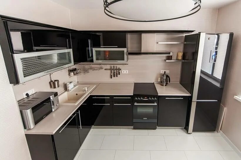 Кухонный гарнитур п образный фото Кухонный гарнитур п образной формы - CormanStroy.ru