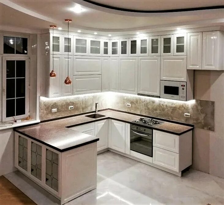 Кухонный гарнитур п образный фото П-образная кухня 131 на заказ в Кемерово - "Академия Уюта"