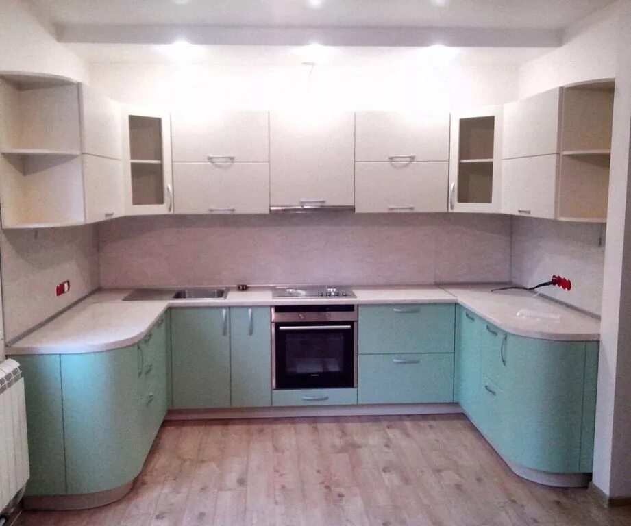 Кухонный гарнитур п образный фото Кухня МДФ 86 заказать недорого в Москве - 1Кухонный