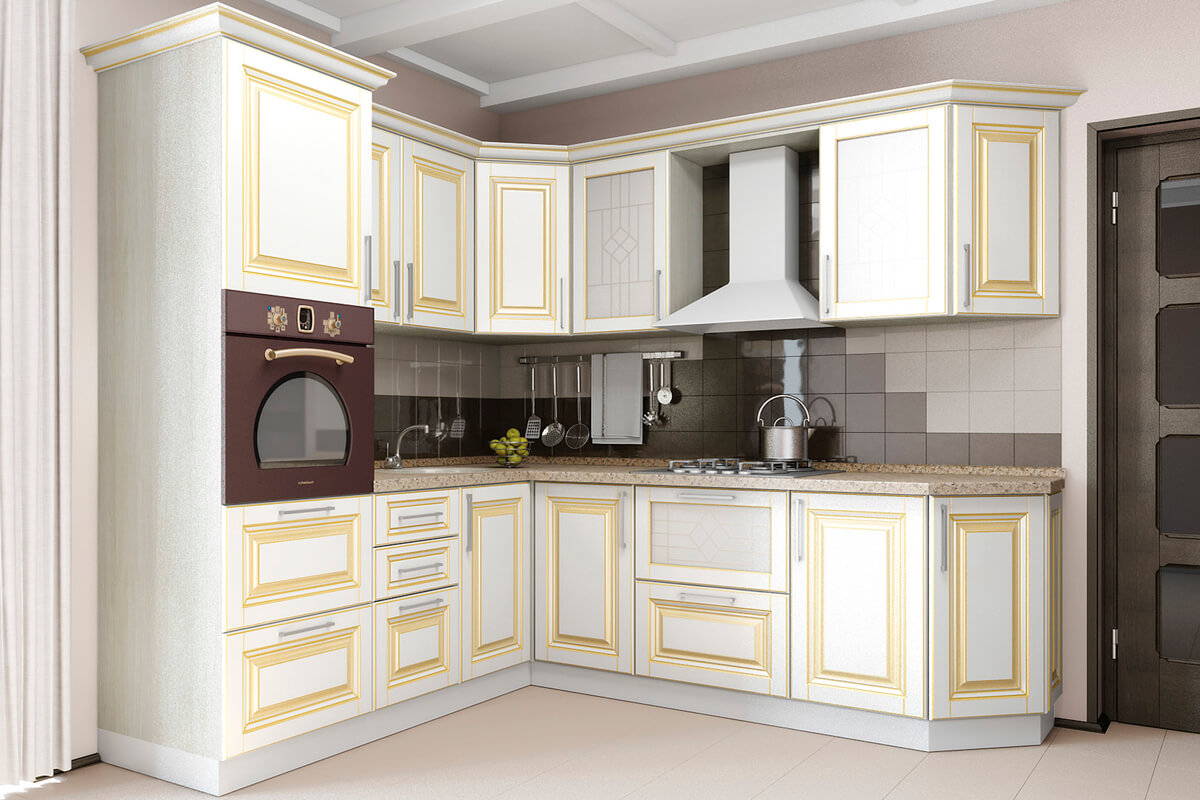 Кухонный гарнитур патина фото Кухонный гарнитур Патина 017 - Мебельная фабрика Галина