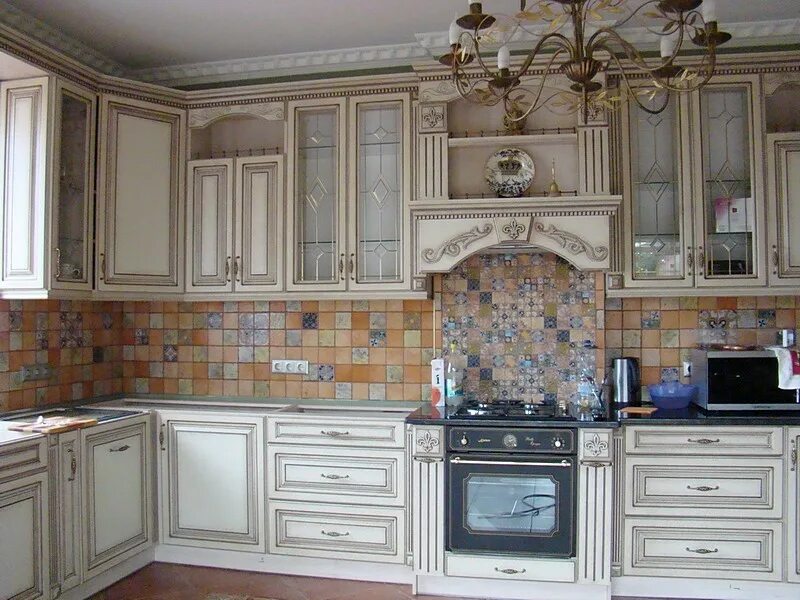 Кухонный гарнитур патина фото Кухня патина "Лира" заказать недорого в Москве - 1Кухонный