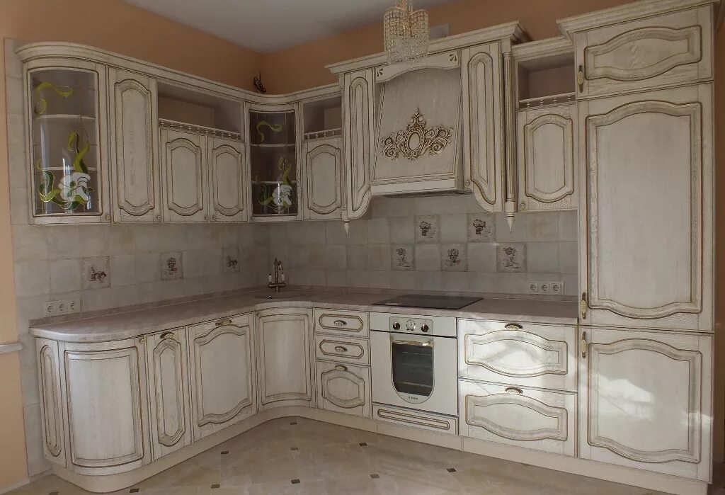 Кухонный гарнитур патина фото Фабрика мебели Fabie - МДФ с патиной