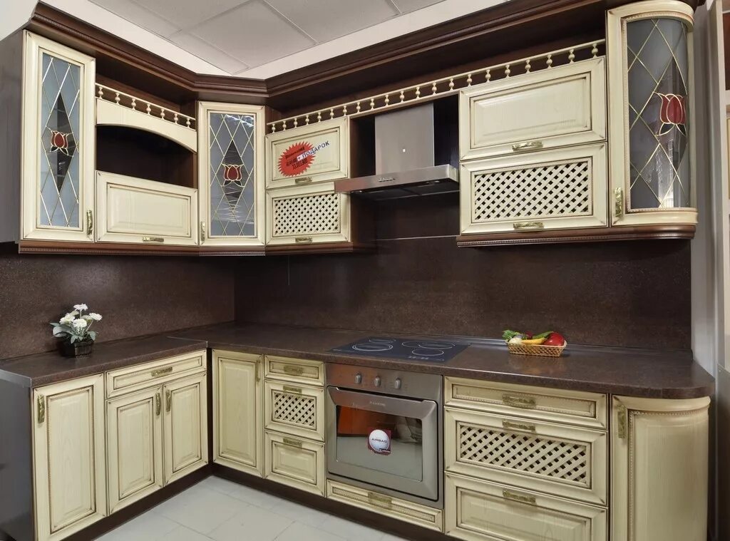 Кухонный гарнитур патина фото Кухня Патина 73 заказать недорого в Москве - 1Кухонный