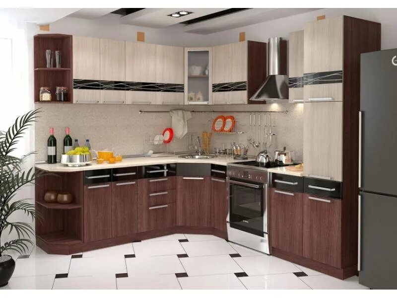 Кухонный гарнитур пенза каталог фото Кухонный гарнитур Stradivary (коричневый) арт. 356 купить в Санкт-Петербурге цен