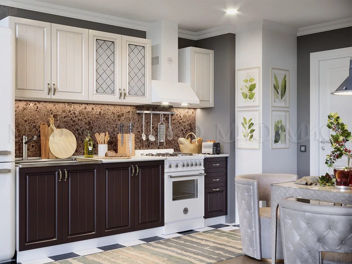 Кухонный гарнитур пенза каталог фото Кухня Настя 2,0 жемчуг/шоколад арт.16823 - купить по цене от 20130 р. в Санкт-Пе