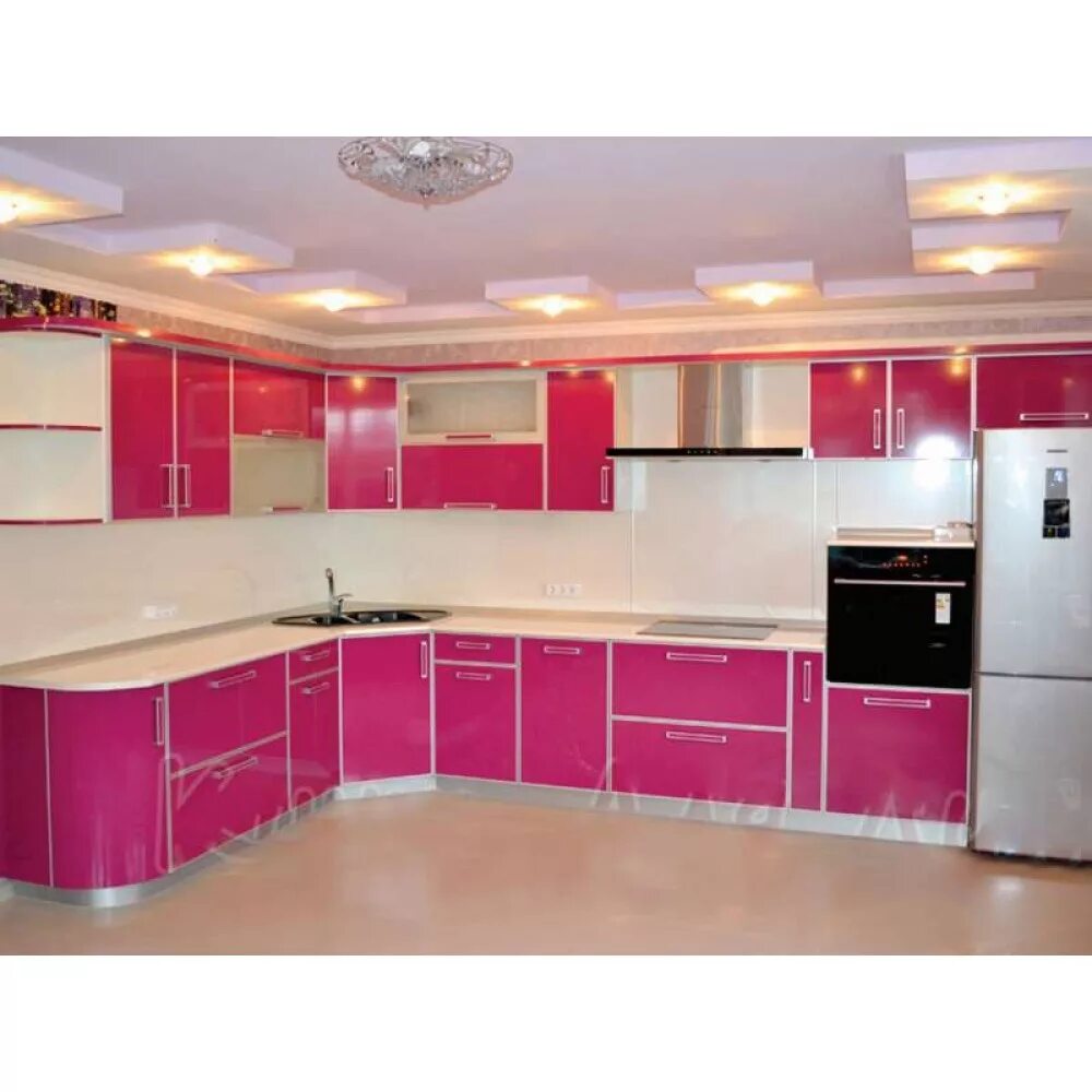 Кухонный гарнитур пластик фото КУХНЯ пластиковые фасады 18 купить в Svp-mebel.ru Цена 75000 рублей Доставка по 