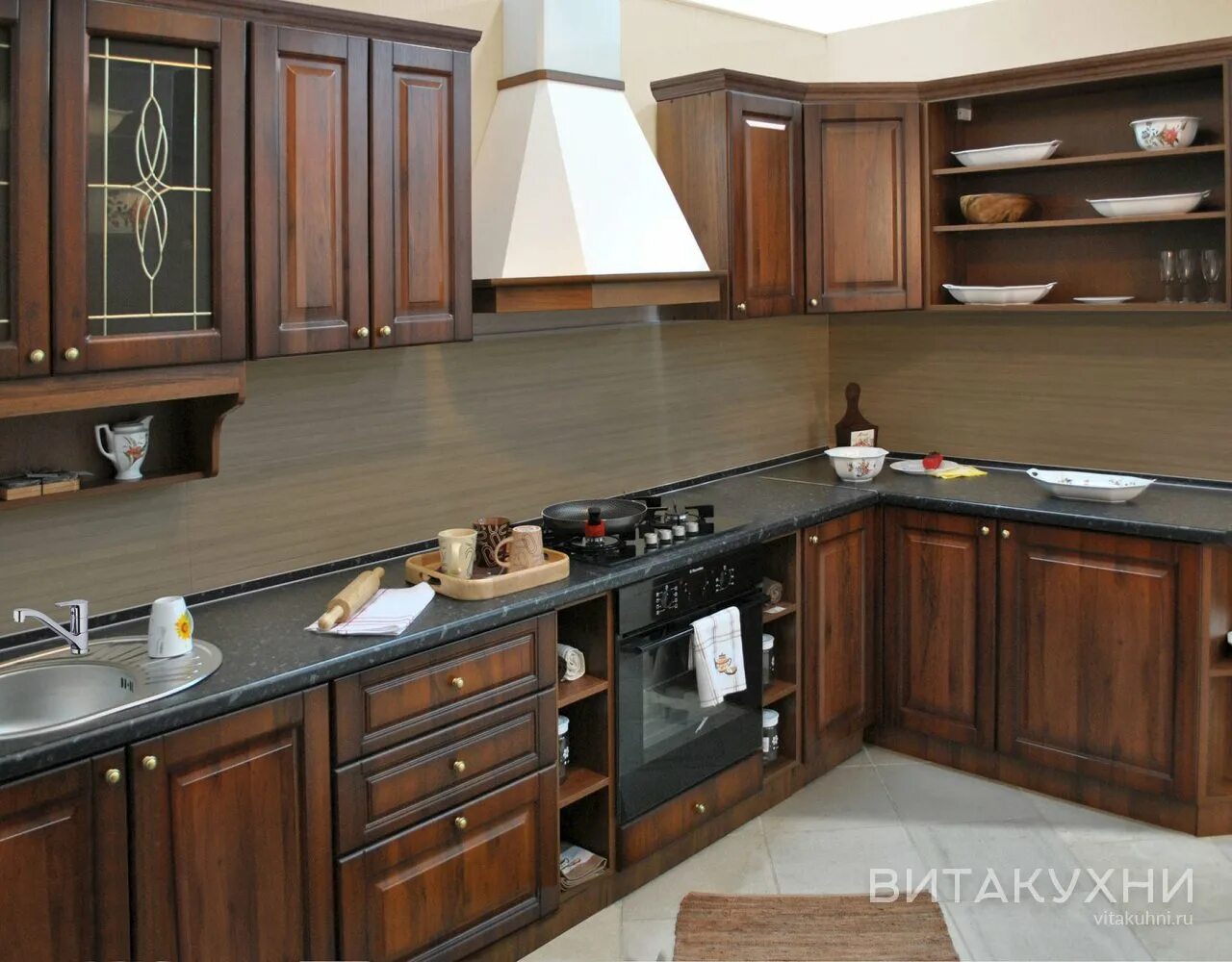 Кухонный гарнитур под дерево фото Кухня Бремен - 185400 ₽, доставка по Москве бесплатно, цвета и размеры на выбор