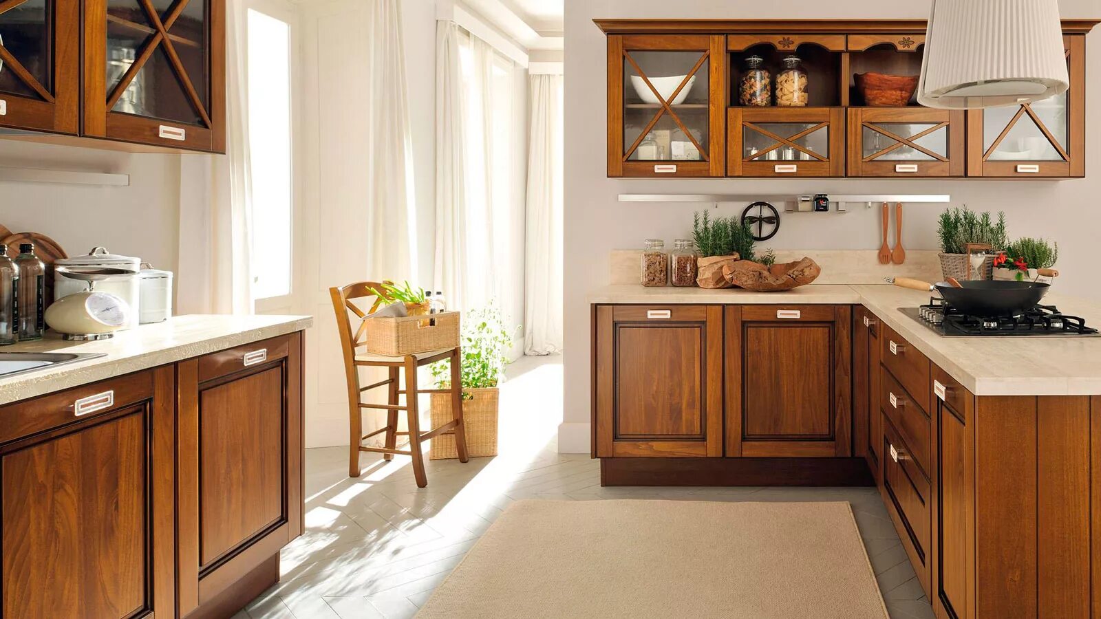 Кухонный гарнитур под дерево в интерьере Деревянная мебель в интерьере. Как сочетать различные оттенки дерева? - фото-иде