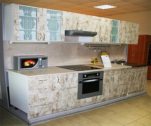 Кухонный гарнитур под мрамор фото Кухня фасады мрамор - найдено 90 картинок
