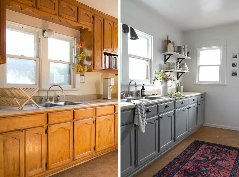 Кухонный гарнитур после покраски фото Реставрация деревянных дверей в Борисове: 38 мастеров по ремонту дверей с отзыва