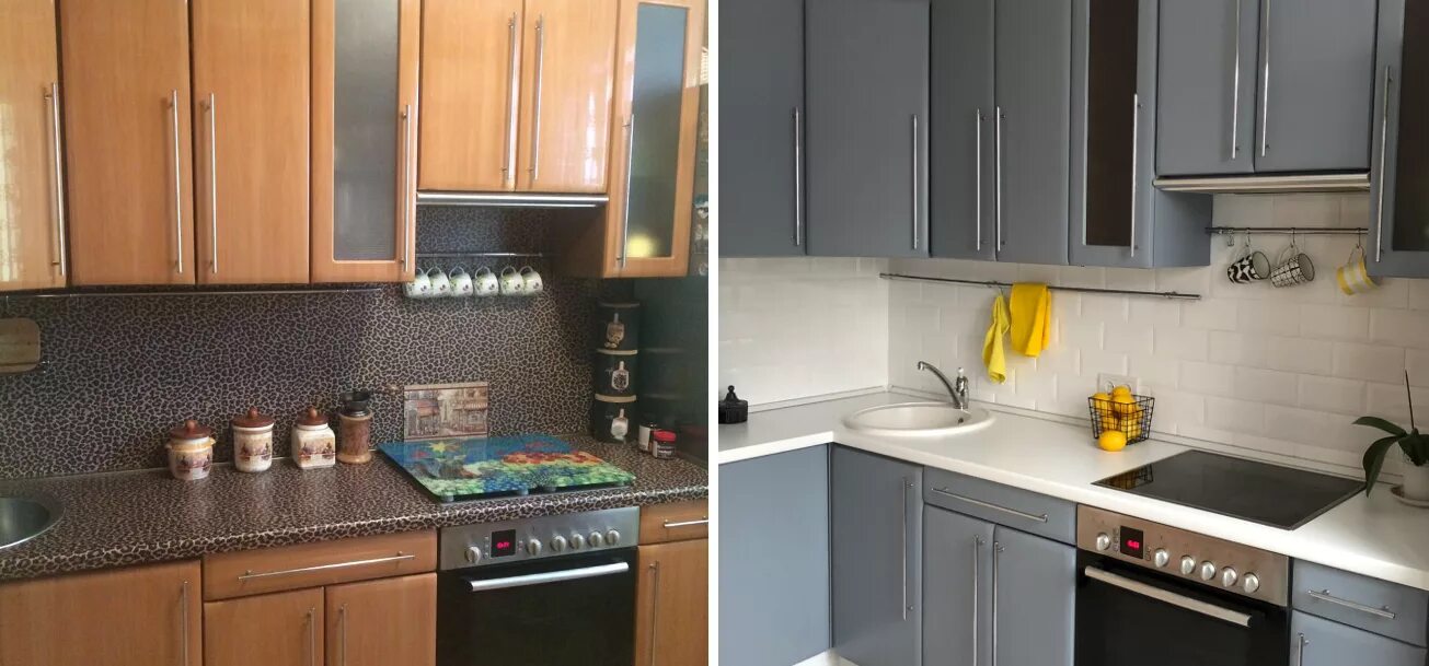 Кухонный гарнитур после покраски фото Новая жизнь старой кухни - Seasons