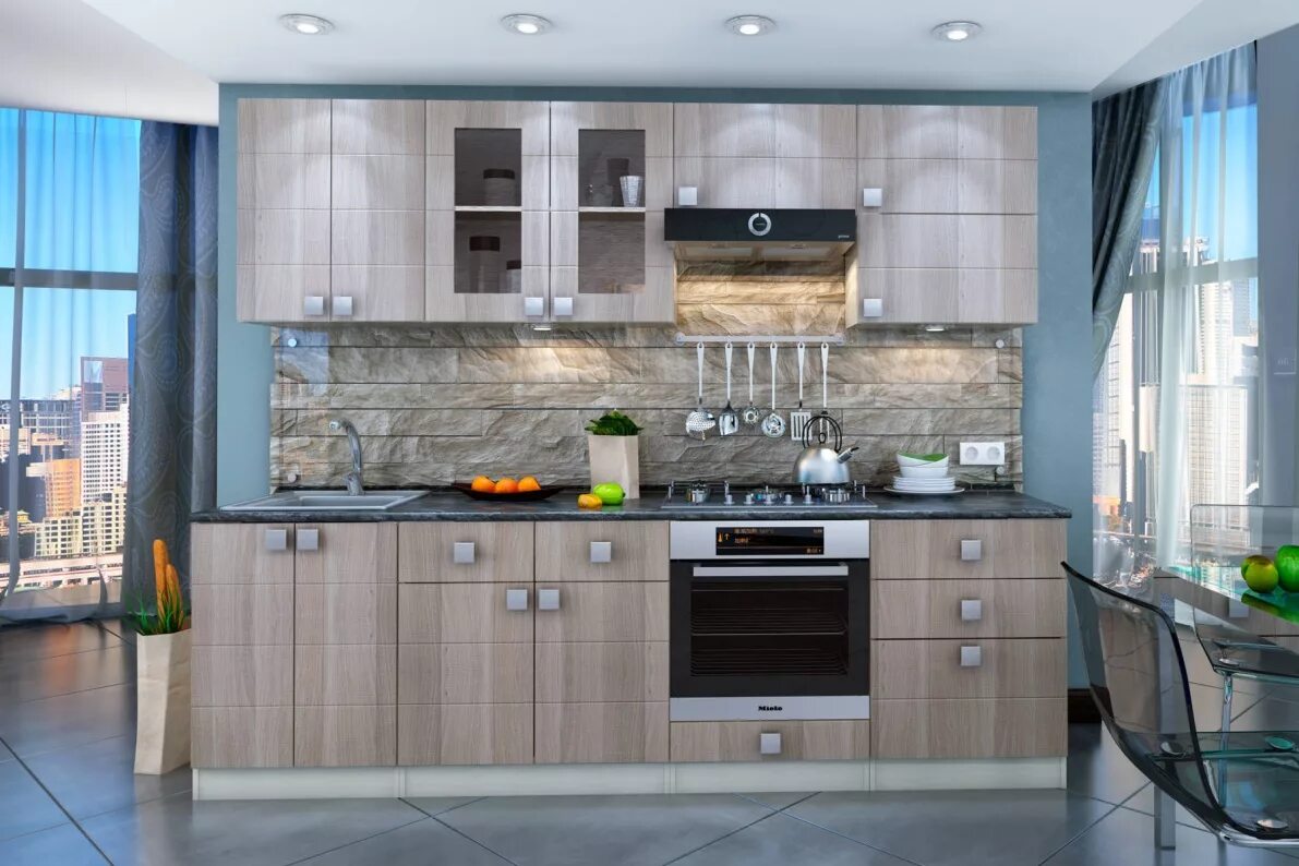 Кухонный гарнитур простые фото Купить Модульная кухня Кухня Квадро от 0 р. в Москве и Санкт-Петербурге - интерн