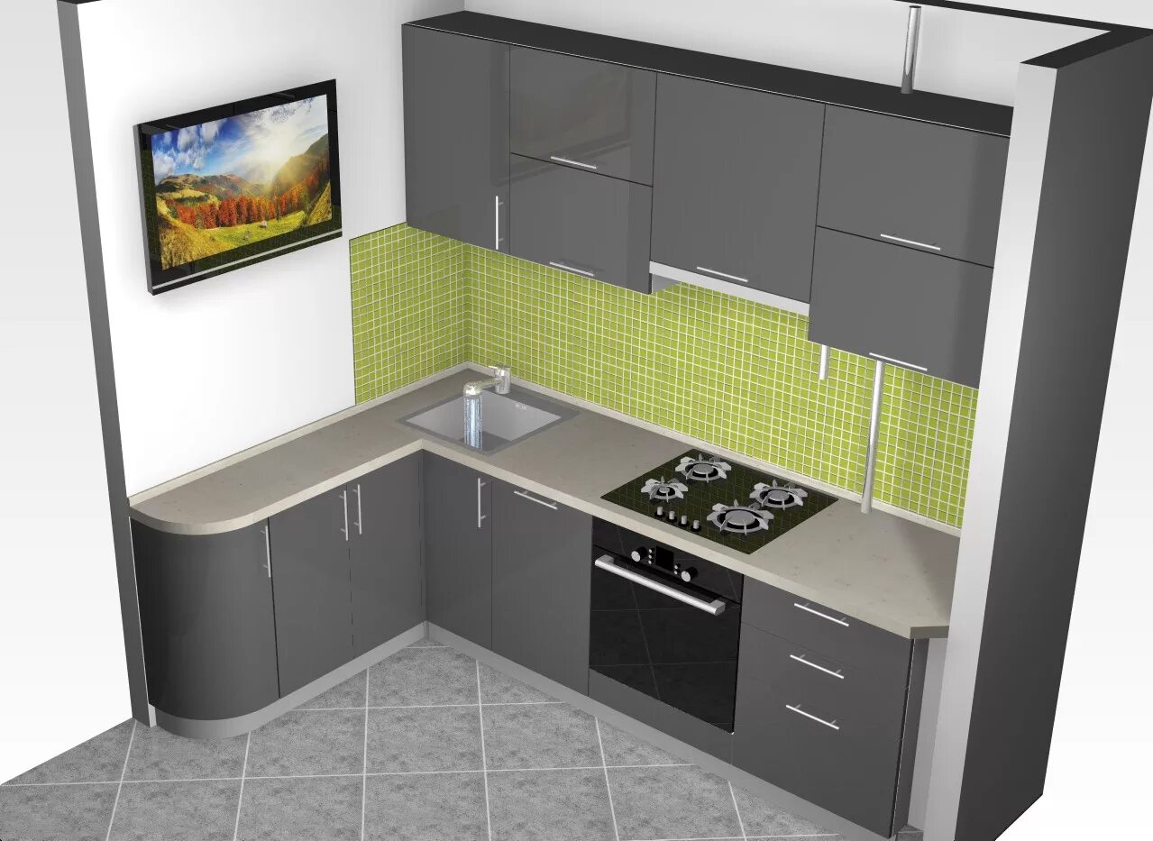 Кухонный гарнитур простые фото КУХНЯ на заказ