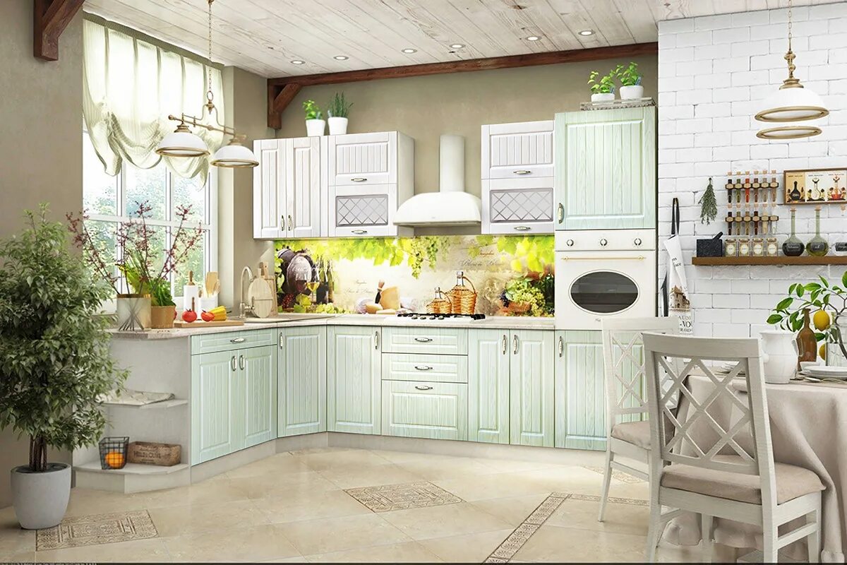 Кухонный гарнитур прованс фото Кухня "ПРОВАНС" - купить в мебельном центре Ромарти