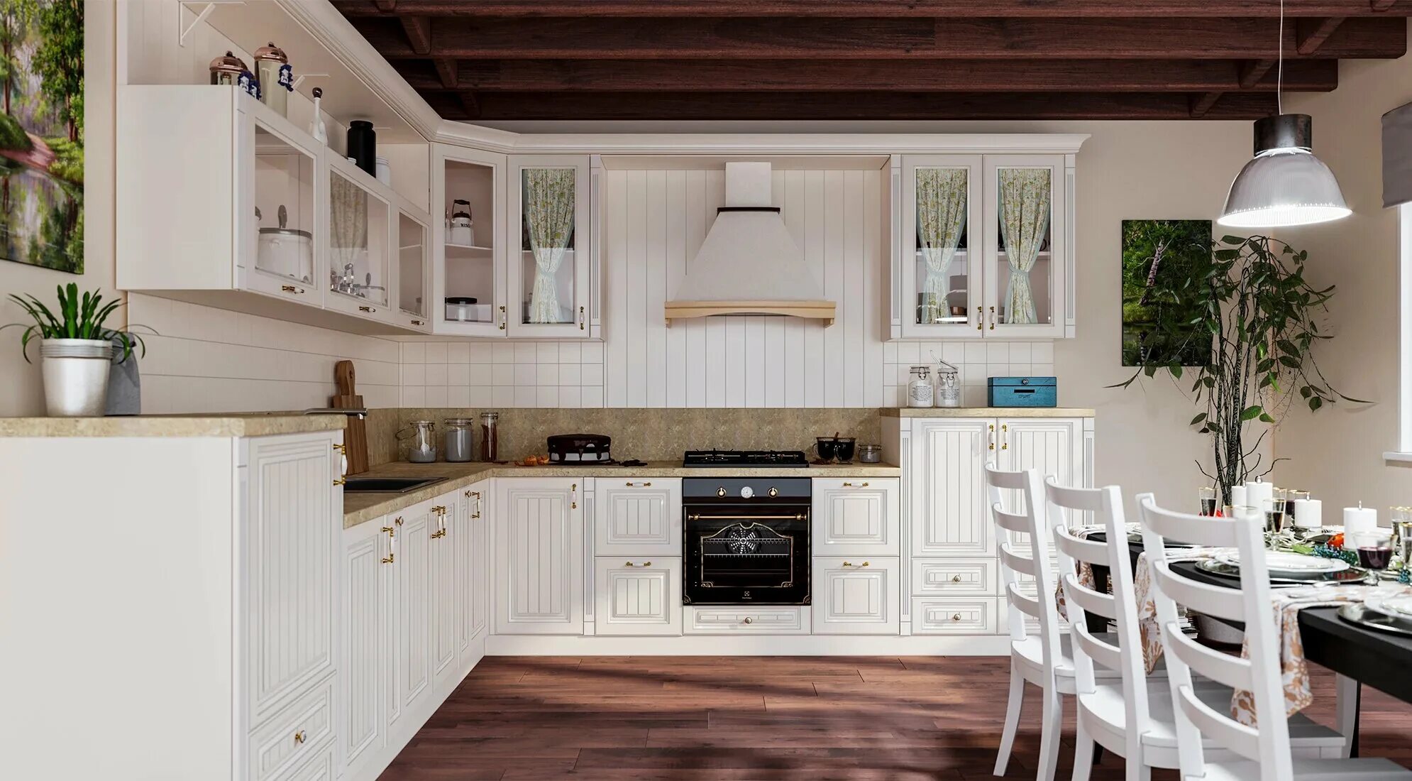 Кухонный гарнитур прованс фото Красивая мебель для кухни (60 фото): кухонная мебель в стилях Прованс, классик и