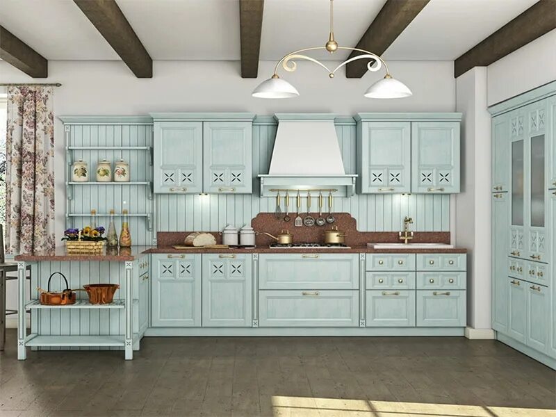 Кухонный гарнитур прованс фото Дизайн интерьера кухни в стиле прованс: секреты и фото идеи