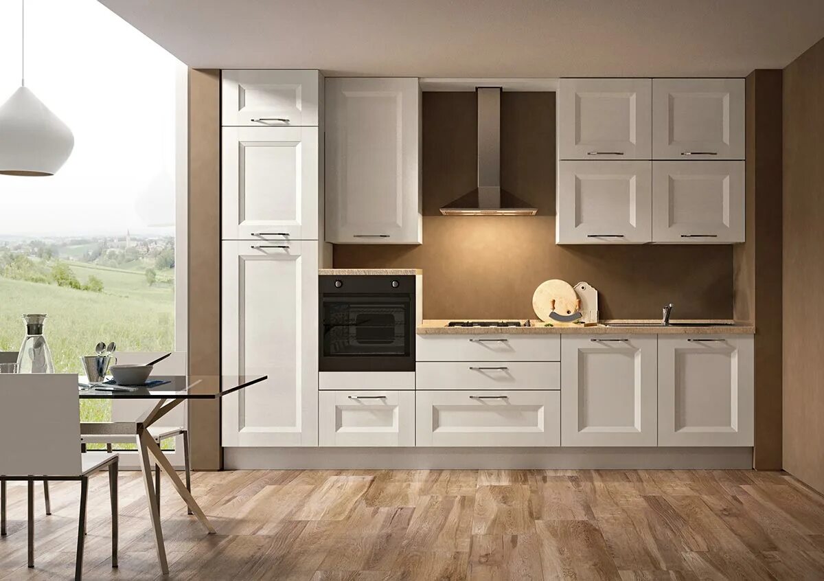 Кухонный гарнитур прямой 3.5 метра фото Кухня на 4 метра в длину: найдено 81 картинок