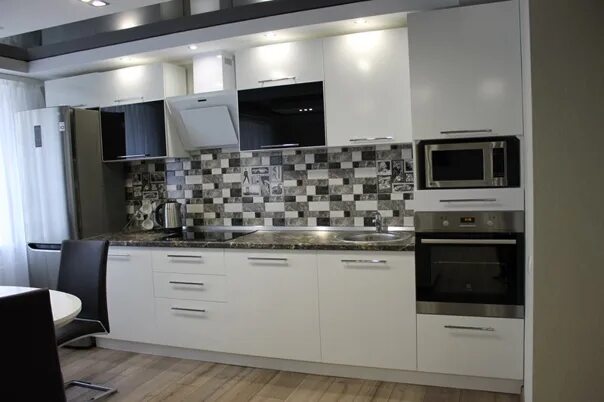 Кухонный гарнитур прямой 3.5 метра фото #мебель #Мебель_на_заказ #Мценск# ящики. Фотография из альбома КУХНИ - 28 из 80 