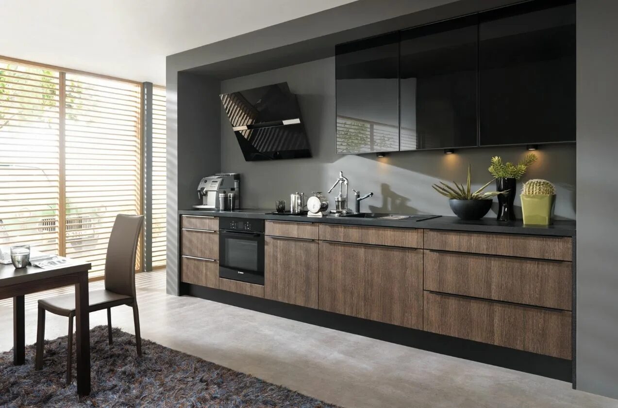 Кухонный гарнитур прямой современный дизайн Kuchnie nowoczesne - styl skandynawski, minimalizm i funkcjonalność Mobilya