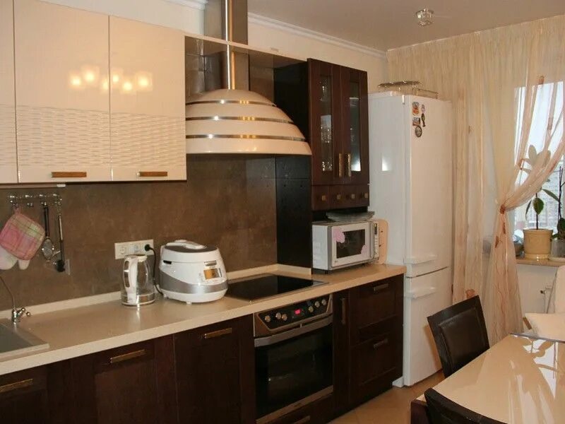 Кухонный гарнитур реальные фото в квартире Кухня венге, дизайн, сочетание цветов (116 реальных фото) в 2021 г Дизайн, Кухня