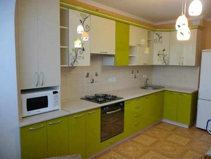 Кухонный гарнитур реальные фото в квартире Зеленая кухня: актуальный дизайн и обзор стильных интерьеров для кухни (145 фото