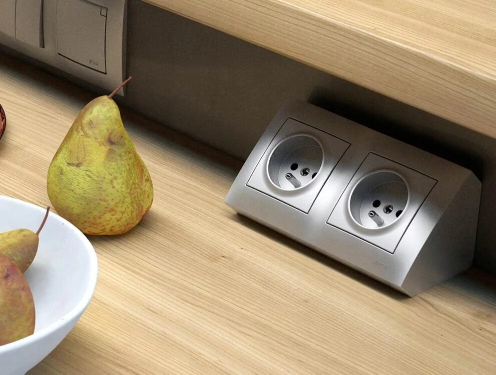 Кухонный гарнитур розетки фото Купить SIMON 54 МЕБЕЛЬНАЯ РОЗЕТКА УГЛОВАЯ СТОЛНАЯ, БЕЛАЯ: отзывы, фото и характе