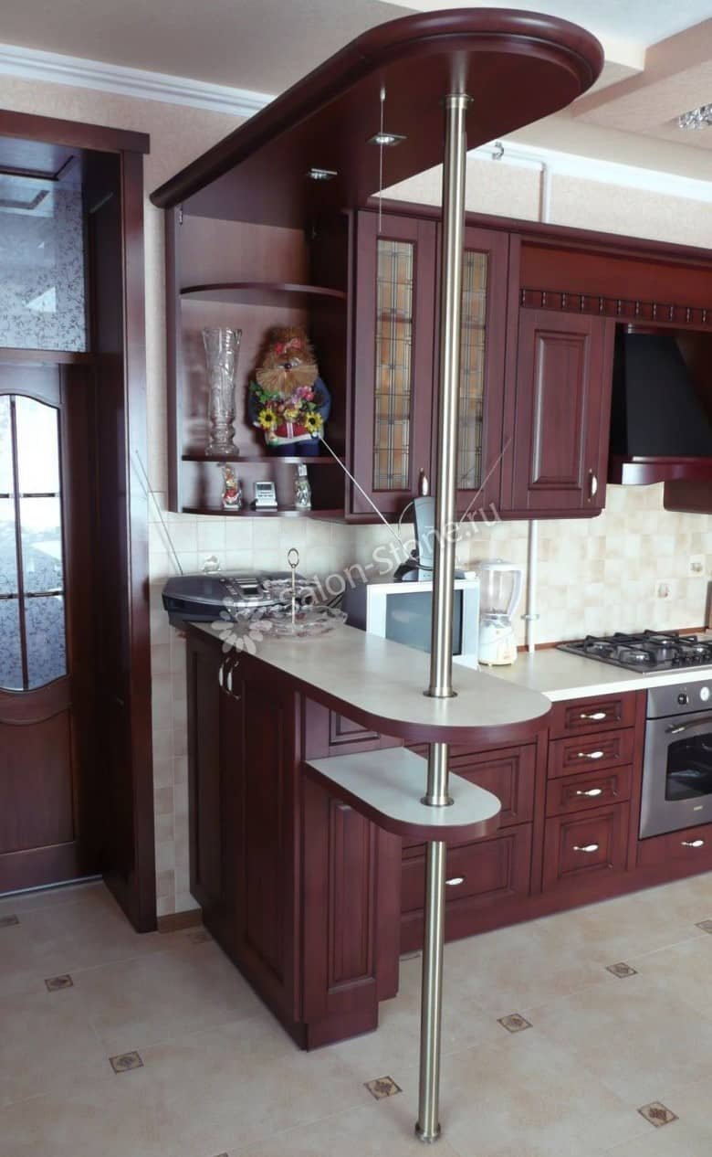 Кухонный гарнитур с барной стойкой фото Угловая кухня с барной стойкой Bixol.Ru