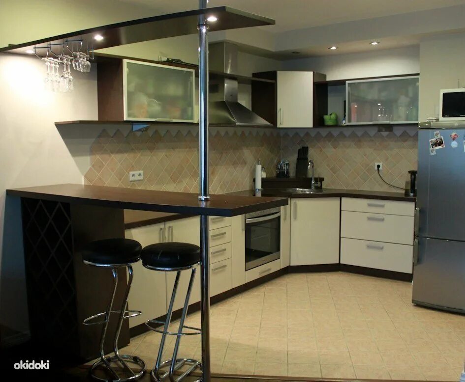 Кухонный гарнитур с барной стойкой фото Проекты кухни угловой с барной стойкой