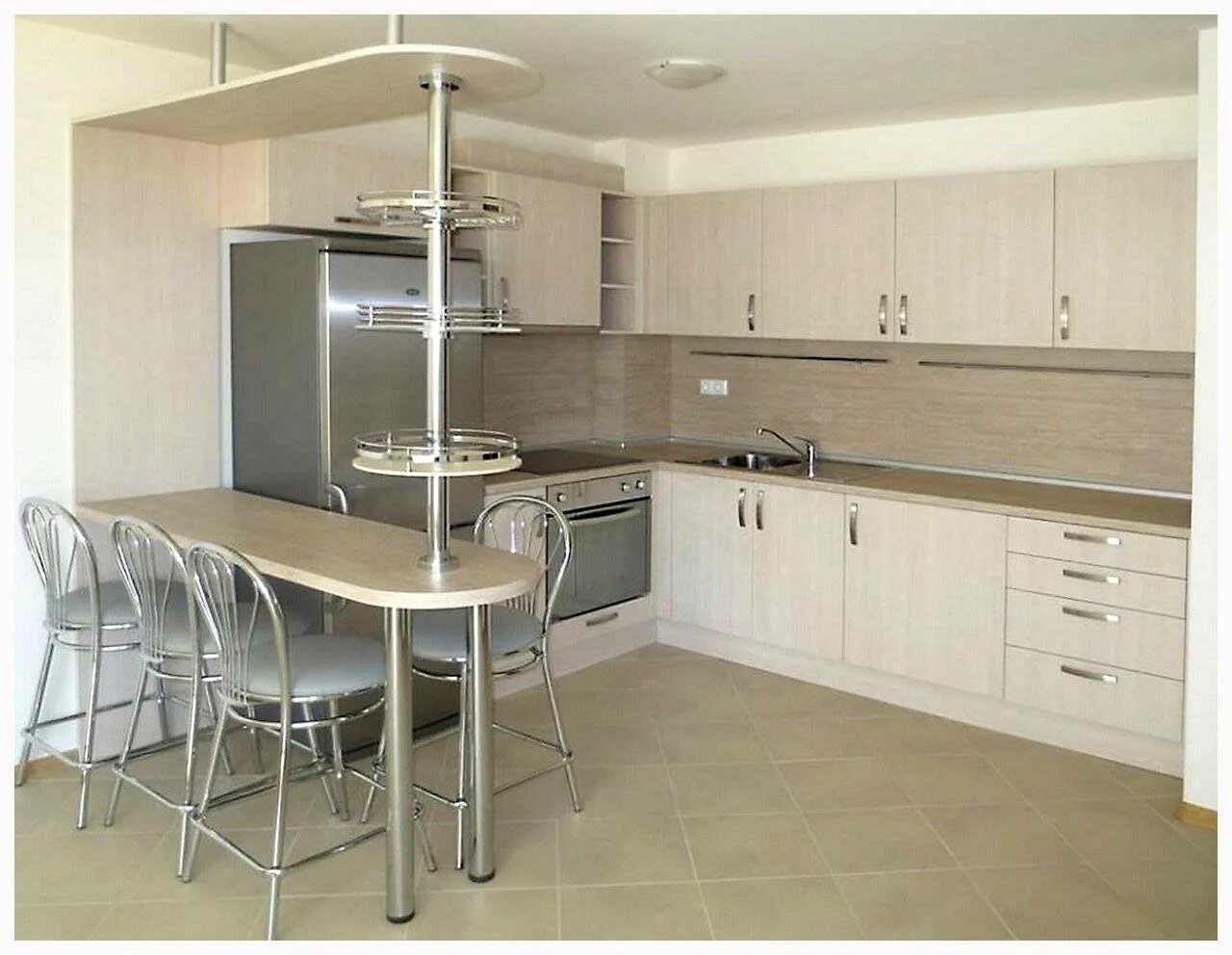 Кухонный гарнитур с барной стойкой фото Угловая кухня с барной стойкой: дизайн для большой и маленькой планировки, фото