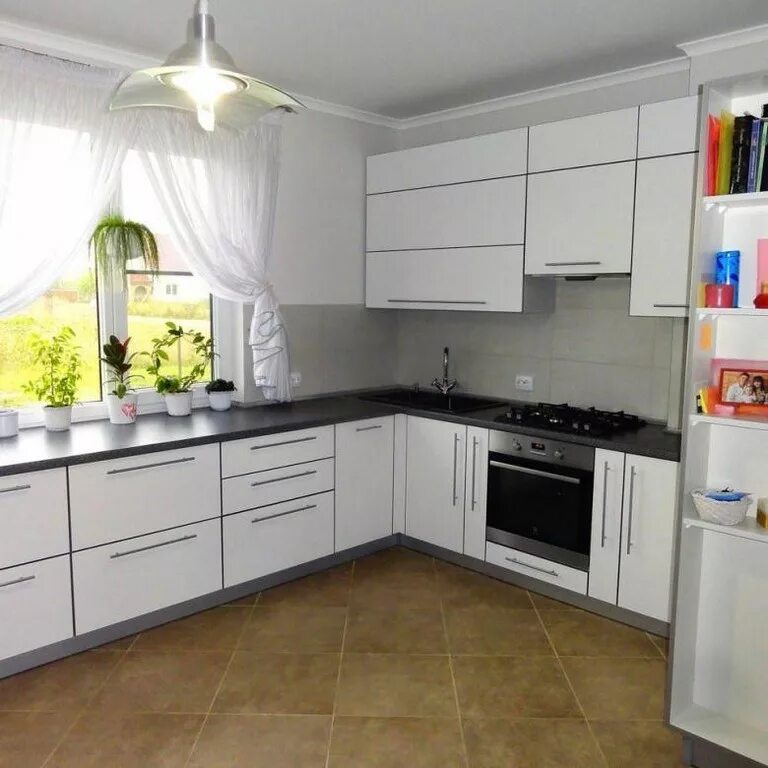 Кухонный гарнитур с белой столешницей фото Кухня Pl 12 заказать недорого в Москве - 1Кухонный