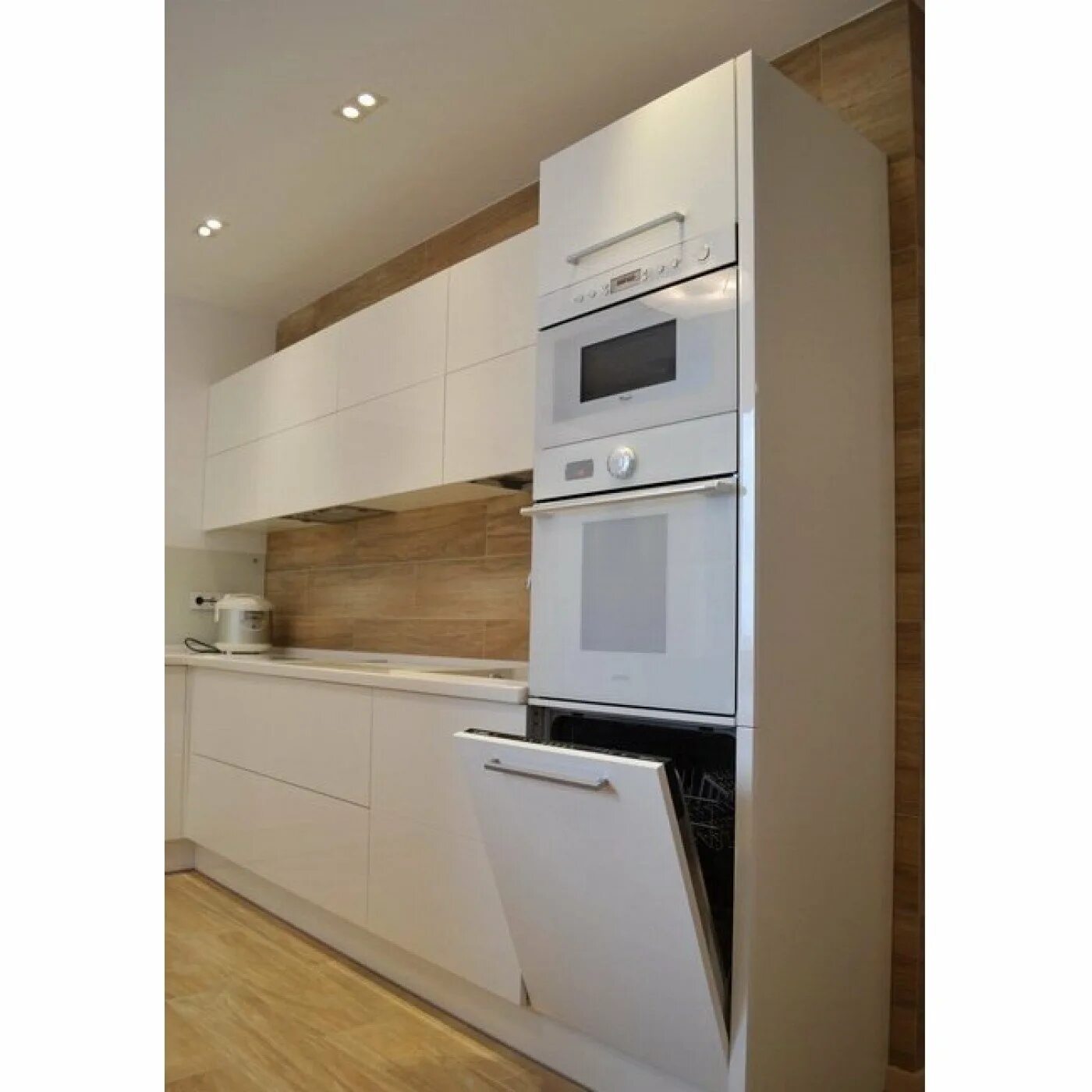 Кухонный гарнитур с белой техникой фото дизайн Кухни с белым духовым шкафом фото - ViktoriaFoto.ru