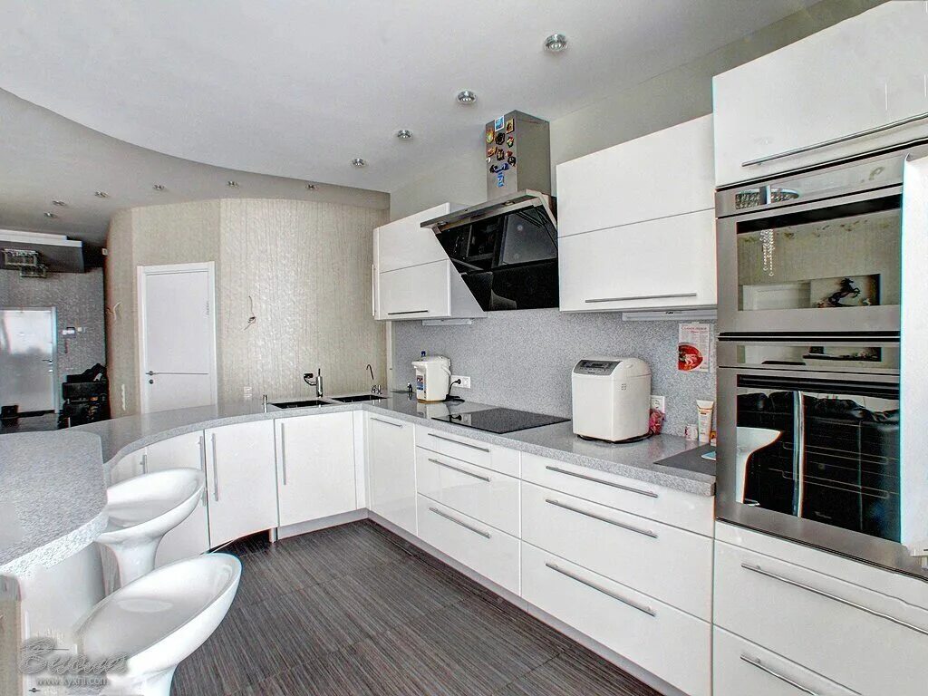 Кухонный гарнитур с белой техникой фото дизайн Кухня Верея за 541400 руб. - заказать мебель от производителя