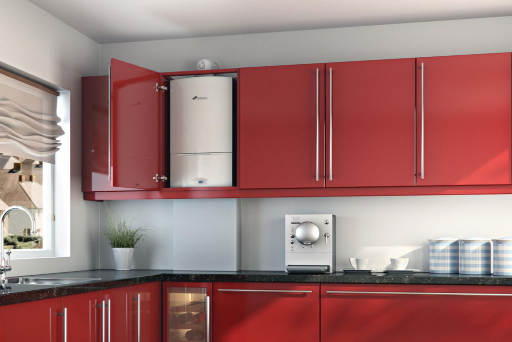 Кухонный гарнитур с газовым котлом оформление фото Energy Efficient Boilers - Build It