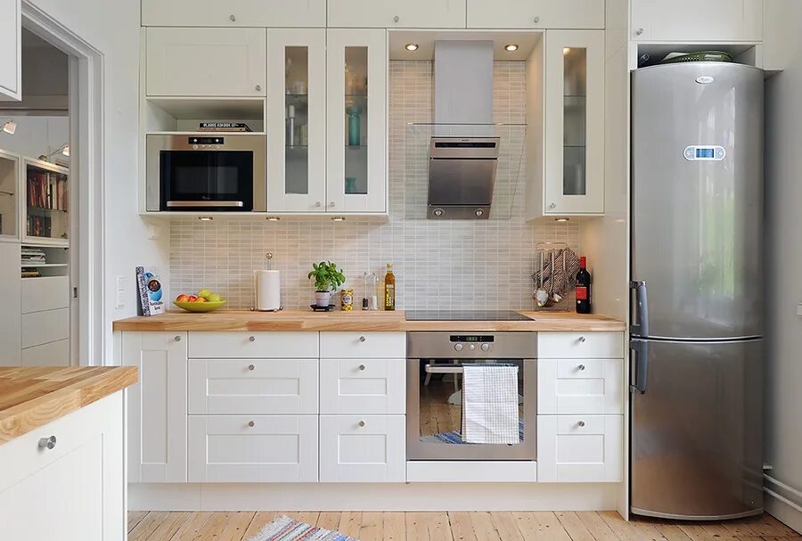 Кухонный гарнитур с холодильником фото дизайн 5 дизайнерских идей, как вписать холодильник в интерьер кухни