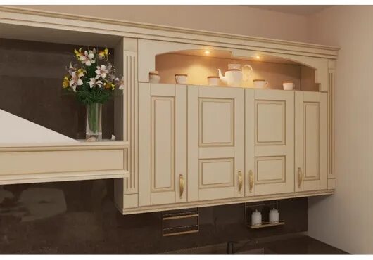 Кухонный гарнитур с карнизом фото Кухня в стиле Провансаль