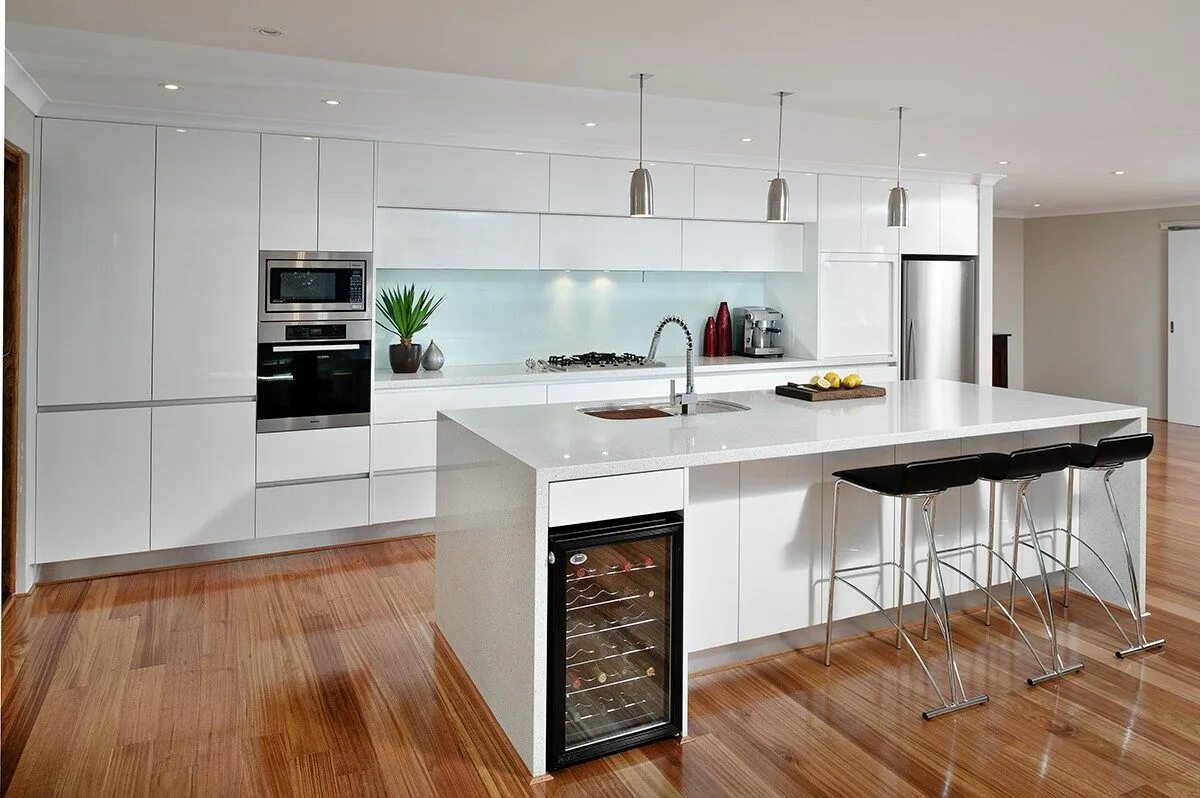 Кухонный гарнитур с островком фото Modern Style Kitchen - Perth - The Maker New kitchen designs, Kitchen designs la