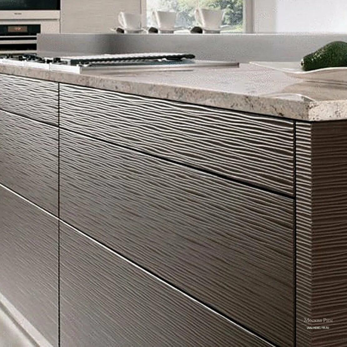 Кухонный гарнитур с рифлеными фасадами фото Гофрированная кухня: найдено 89 изображений