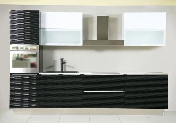 Кухонный гарнитур с рифлеными фасадами фото НОВИНКА! Только у нас вы можете заказать кухню с 3D фрезеровкой на фасадах! Разл