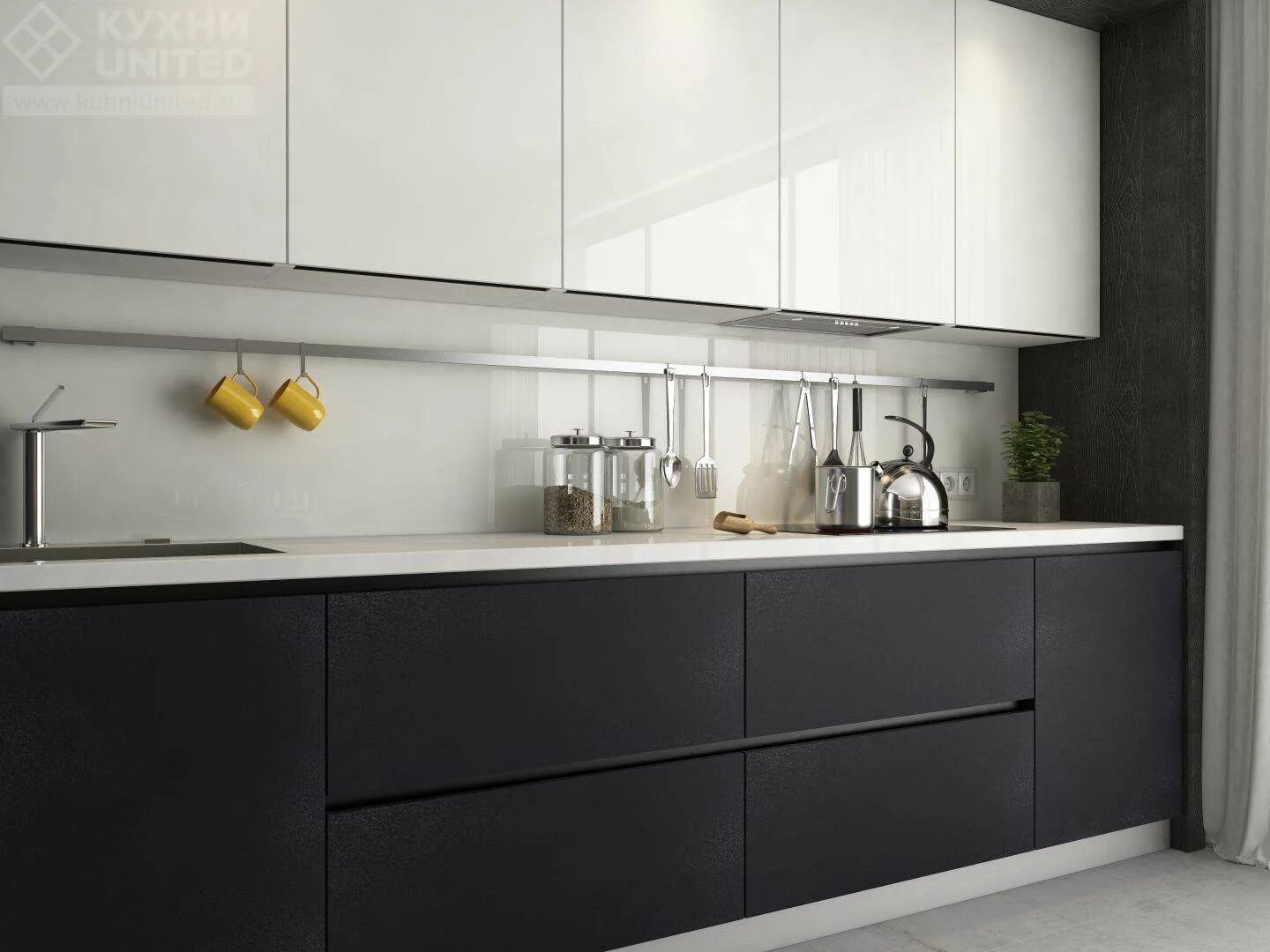 Кухонный гарнитур с ручкой гола фото Кухонный гарнитур "МДФ 18" высокое качество от производителя