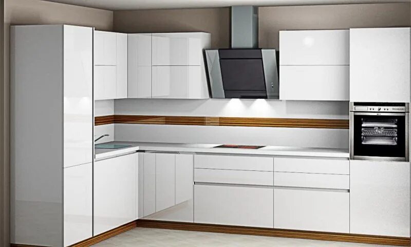 Кухонный гарнитур с ручкой гола фото Кухонный гарнитур Галия - купить в Тюмени в интернет-магазине 72-mebel.ru