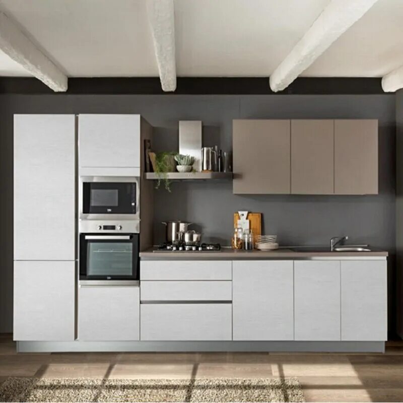 Кухонный гарнитур с ручкой гола фото Мебель на заказ современный кухонный шкаф сделано в Китае Обустройство дома - От