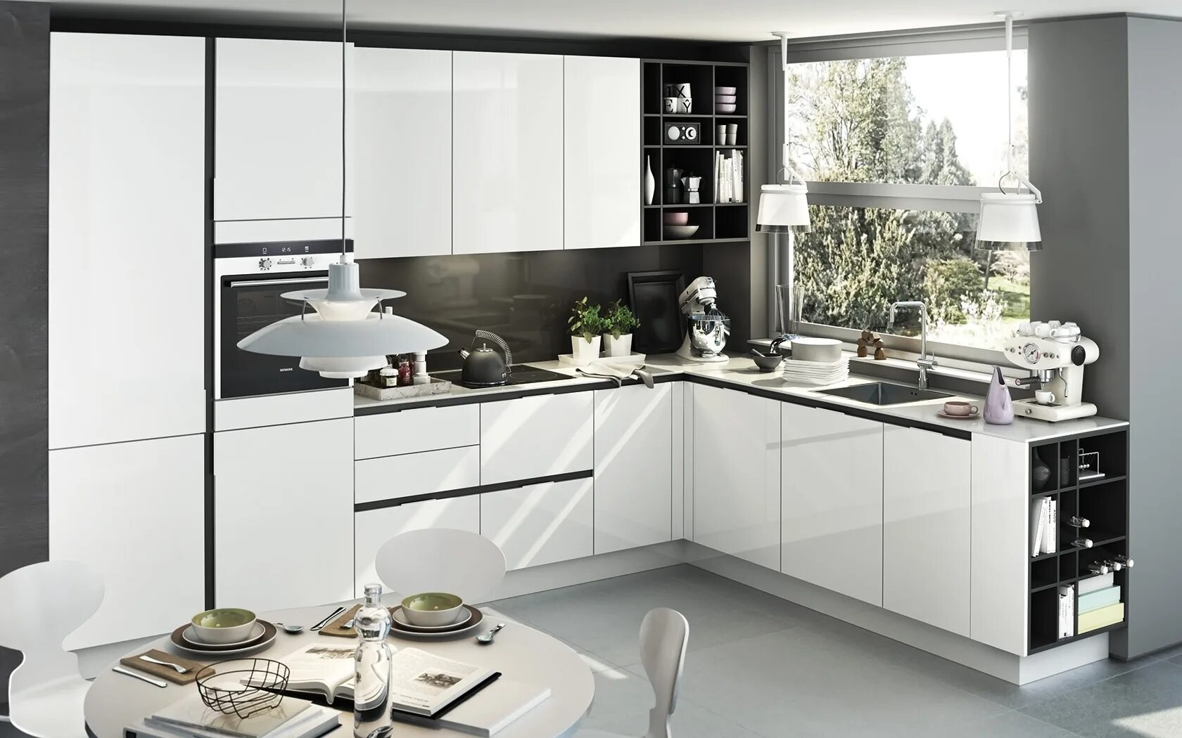 Кухонный гарнитур с ручкой гола фото Кухня SieMatic, модель S3 4827 - каталог, фото, заказать мебель в Москве Элитная