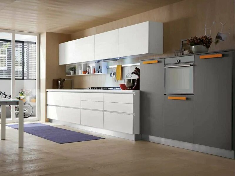 Кухонный гарнитур с ручкой гола фото Итальянская кухня OSLO 03 фабрики GICINQUE CUCINE - Ital-Collection