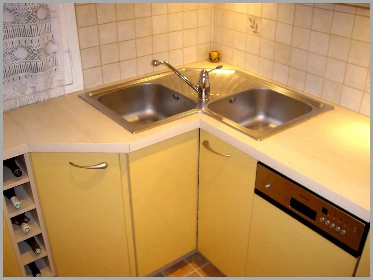 Кухонный гарнитур с угловой мойкой фото Meuble Sous Evier Cuisine Ikea Trick