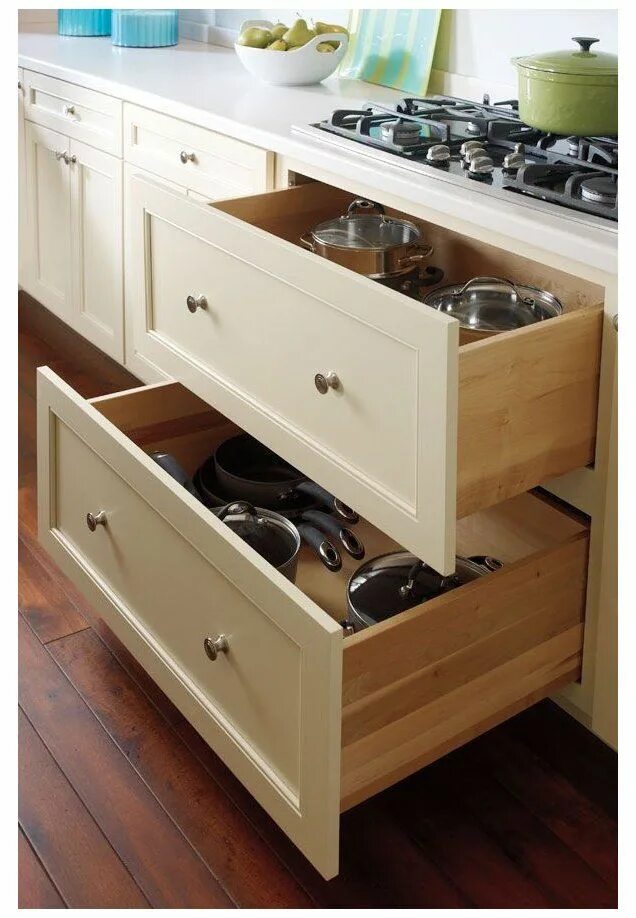 Кухонный гарнитур с ящиками фото Two Drawer Base Cabinet #kitchen #drawers #for #pots #and #pans #kitchendrawersf